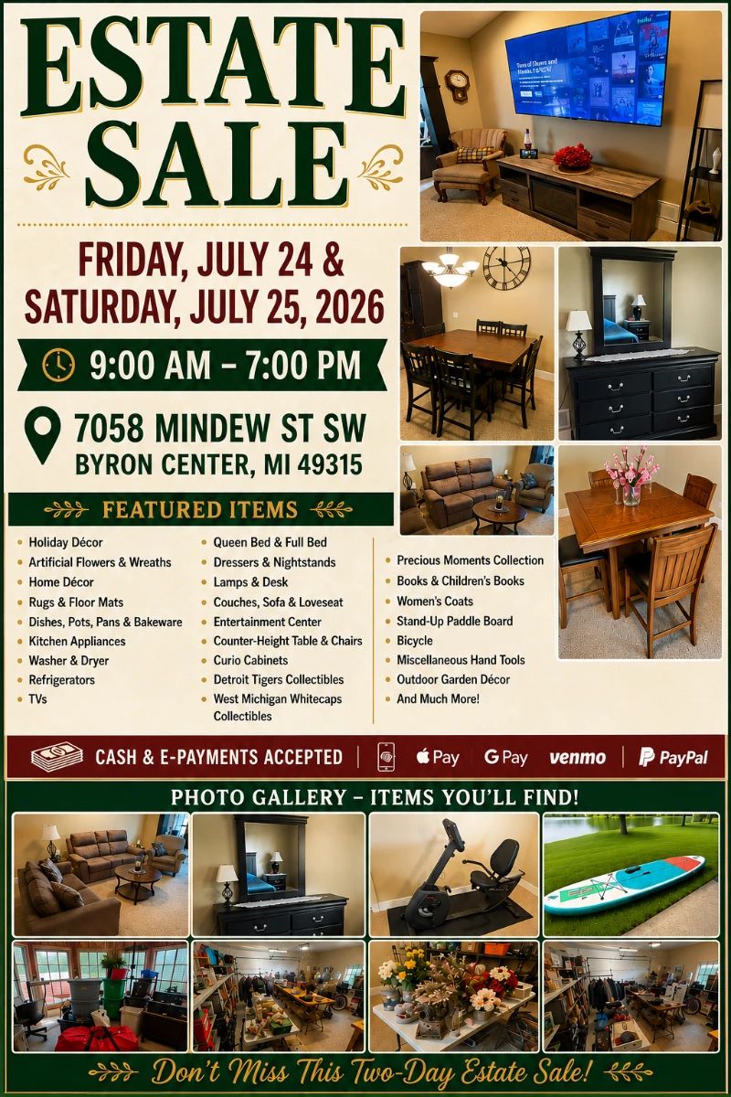Estate sale flier