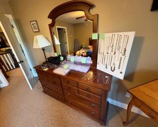 Jewelry and dresser with mirror 