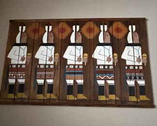 Navajo Yei (Holy People) art on wood
