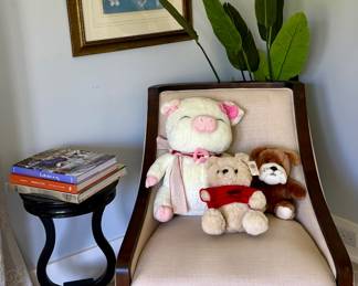 Comfy Chair & Petite Round Side Table