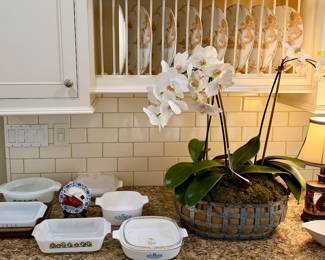 Vintage Pyrex & Great Faux Plants
