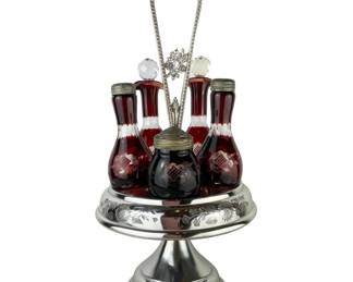 Ruby Cruet Set