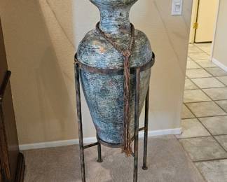 Large decor pot with stand. $80