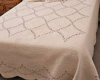 Queen bed with frame $ 120 (Linens not included)