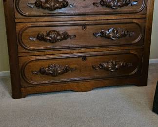 Antique Dresser $100 Dimensions-- 19 inches deep, 42 3/4 inches and 31 inches tall