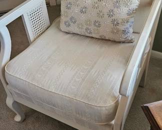 White solid wood chair $ 50 each 2 available