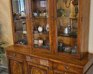 Dining room Hutch $120. Dimensions-- 18 inches deep, 60 inches wide and 80 inches tall. ( items inside are not included)