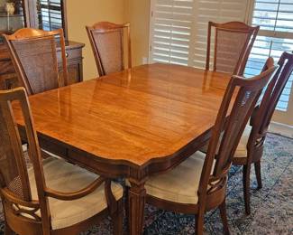 Dining room table $150 set. Dimensions-- 44 inches deep, 68 inches wide and 29 1/2 inches tall