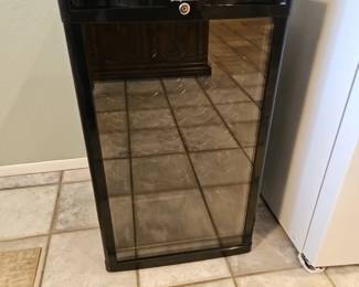 Frigidaire wine fridge $40. Dimensions-- 19 1/2 inches deep, 19 3/4 inches wide and 34 inches tall
