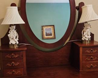 Antique Vanity/Dresser $130 dimensions-- 22 inches deep, 46 inches wide and 67 inches tall