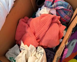Box of vintage clothes