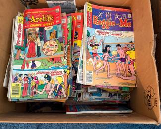 Boxful of Archie comic books