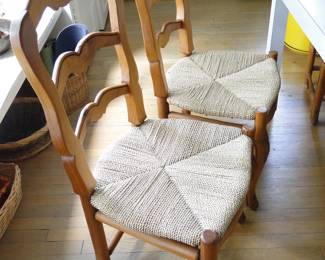 Dining Room chairs with rush seats