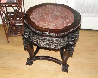 Rosewood marble table
