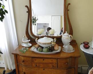 Antique Dresser with swing mirror