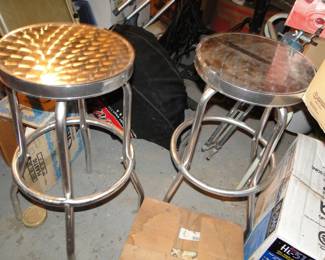 Vintage chrome stools