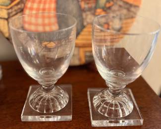 Pair of signed crystal glasses