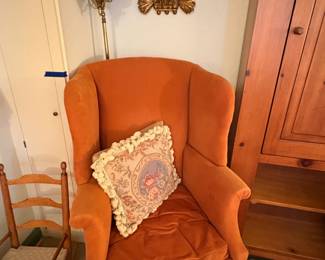 there are a pair of these over sized wing back chairs