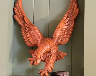 Carved wood eagle
