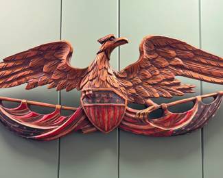 Carved wooden eagle