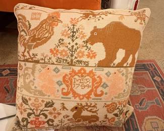 Needlepoint pillow