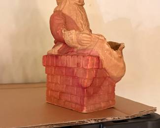 Paper mache Santa container