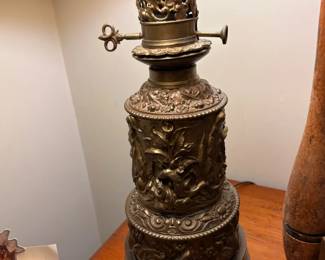 Antique brass lamp