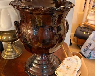 Large brown ware Urn