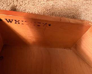 Maker's mark in drawer