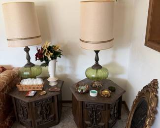 MCM tables, lamps