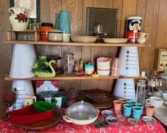Thermacool, decor, kitchen, lazy Susan, Quaker oats canister