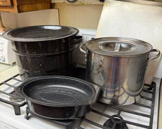 Granite roaster, granite pot, stock pot