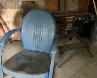 Vintage metal patio chair 