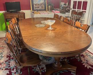 Maple table, 8chairs