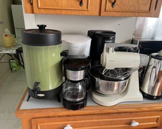 Very cool avocado green coffee pot