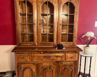 Maple china hutch 