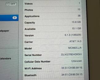 iPad model MC982LL/A