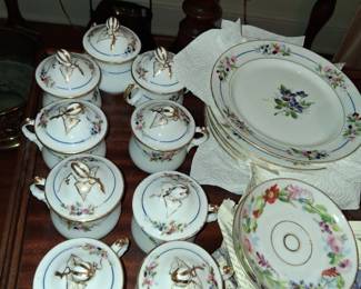 Old paris pots de creme dessert set