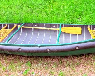 Radisson Aluminum Canoe - stored inside 