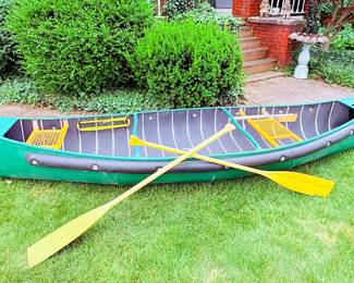 Radisson Aluminum Canoe - stored in a barn at lakehouse