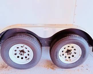 1998 Cargo Express Double Axel 16x7x7 Enclosed Trailer with 4 New Tires - stored in barn