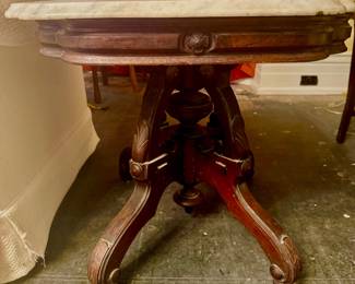 Victorian marble top side table.