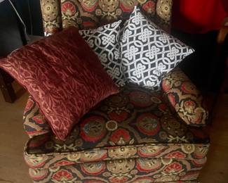 Matching chair to sofa listed.