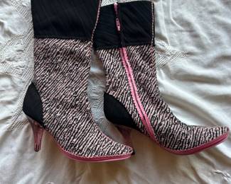 pink lucite heel Women's Boots