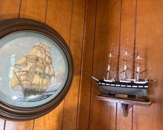 Charles W Morgan model ship and ship picture