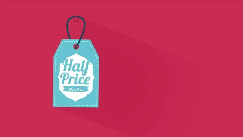 Most items will be half price today (Sunday) with only a few "red ticket" exceptions (large ticket items reduced in red, but not to half).