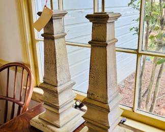 Vintage pair baluster style lamps...