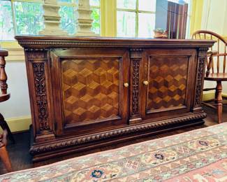 Vintage parquetry console...