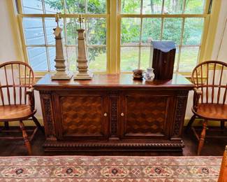 Vintage parquetry console...