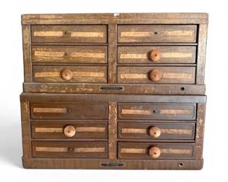 National Cash Register Co. Wooden Organizer Contents Included